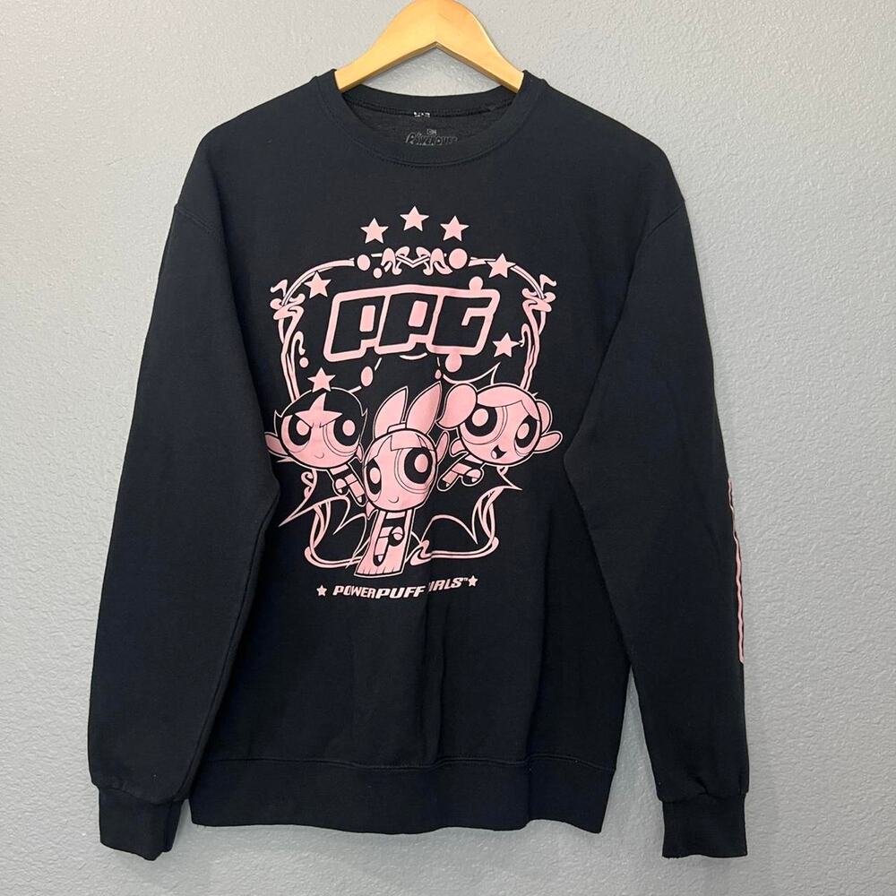 Black and pink power puff girls sweater